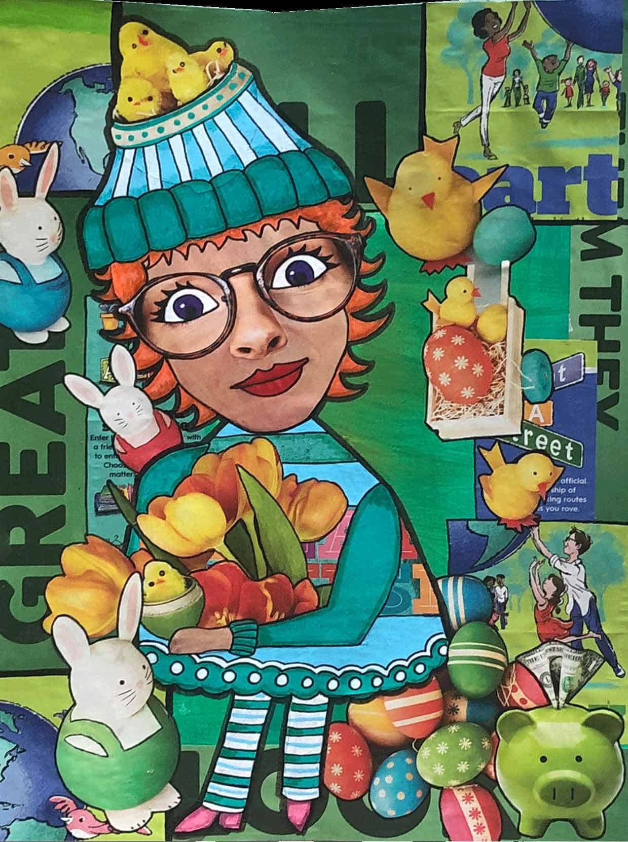 Easter Sponge Tummy Magazine Collage