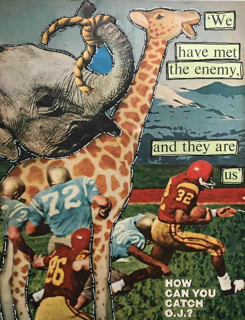 OJ Simpson Giraffe Magazine Collage
