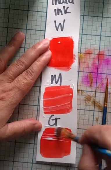 Does PH Martin India Ink React With Water, Mod Podge or Collage Medium 