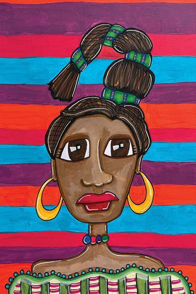 African American Woman Surface Pattern by Tara Jacobsen