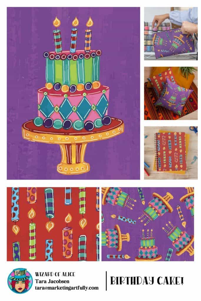 Birthday Cake - Surface Pattern Design