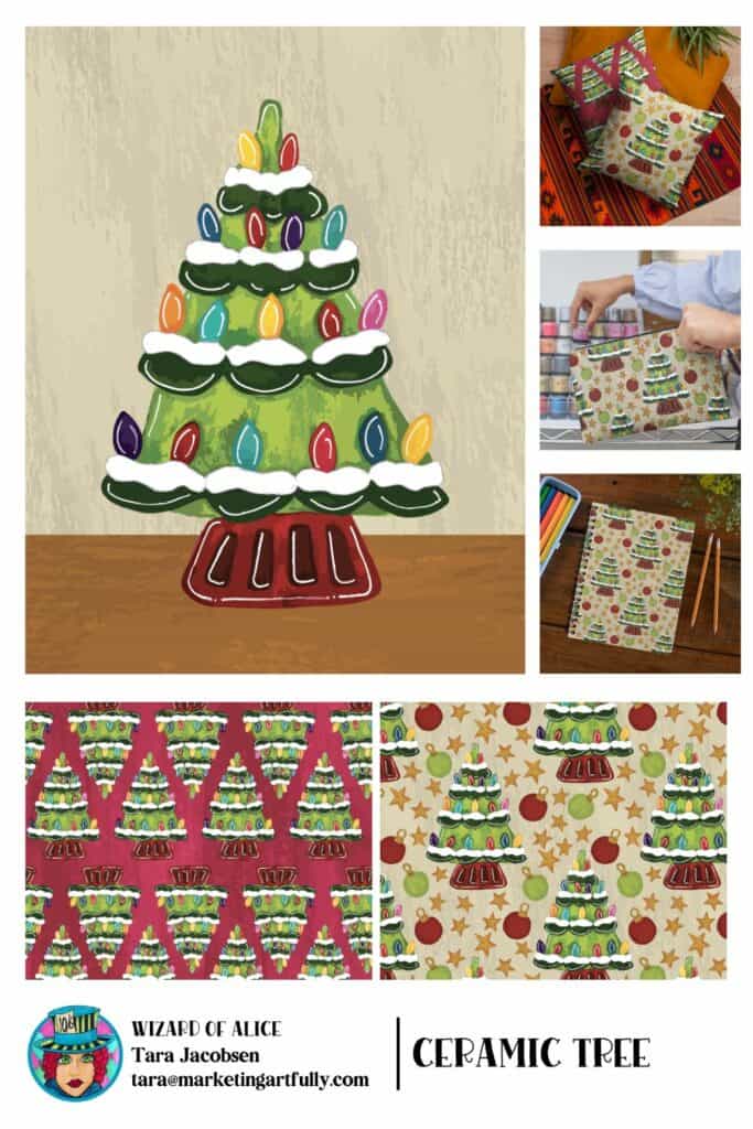 Ceramic Christmas Tree - Surface Pattern Design