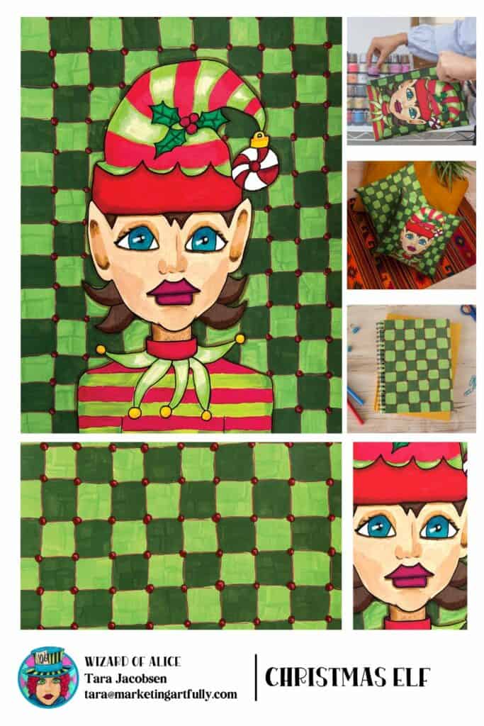 Christmas Elf Surface Pattern Design - Tara Jacobsen