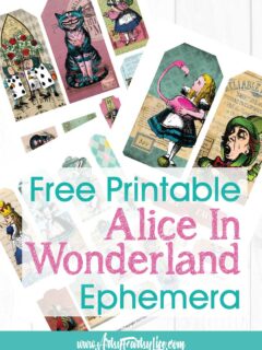 Free Printable Alice In Wonderland Ephemera (Commercial License)