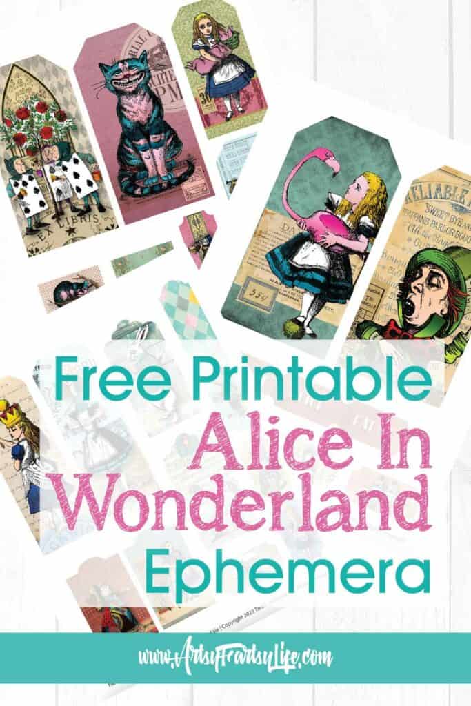 Free Printable Alice In Wonderland Ephemera (Commercial License)
