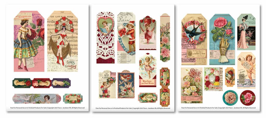 valentine day printable vintage ephemera