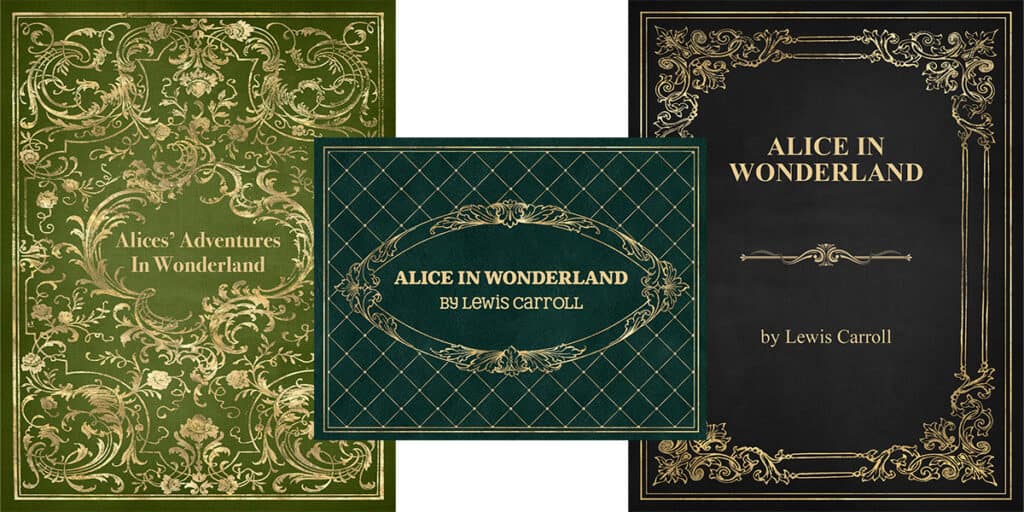 Free Printable Alice In Wonderland Book Covers
