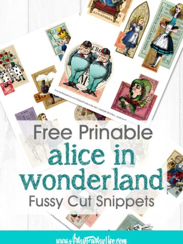 Alice In Wonderland Journal Pages - Free Printable · Artsy Fartsy Life