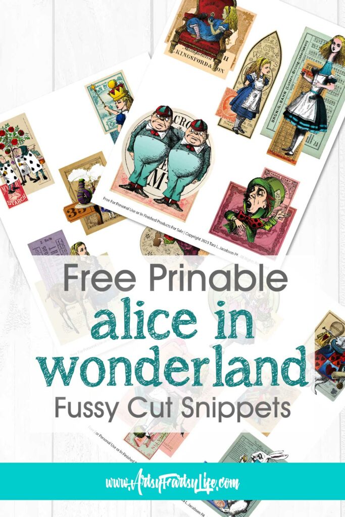 Alice In Wonderland - Free Printable Snippets