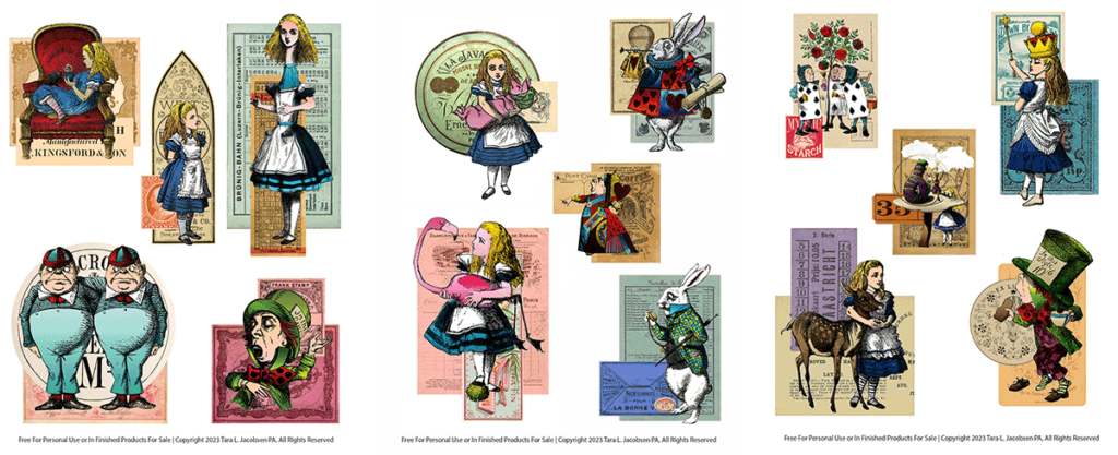 Alice In Wonderland - Free Printable Snippets
