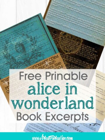 Free Alice In Wonderland Printables – Artsy Fartsy Life
