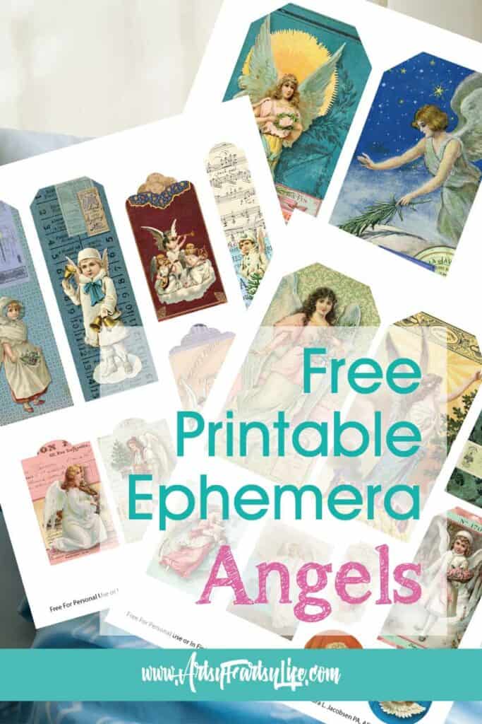 Free Printable Angel Tags and Tickets Ephemera (Commercial License)
