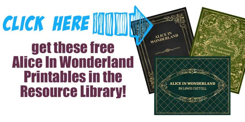 Click here to get the free printable Alice In Wonderland Book Covers