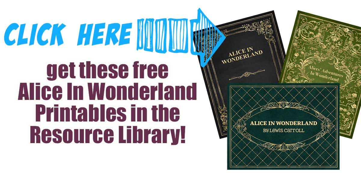 Free Printable Alice In Wonderland Book Covers · Artsy Fartsy Life