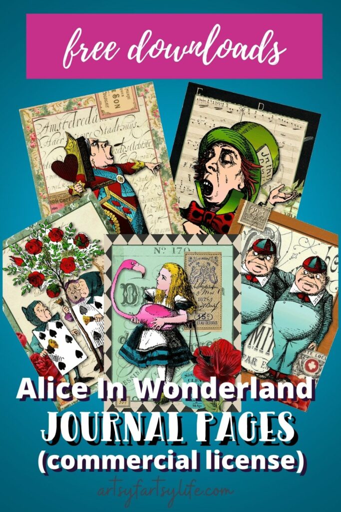 Alice In Wonderland Journal Pages - Free Printable 
