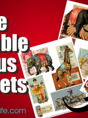 Free Printable Circus Journal Pages For Junk Journals or Scrapbooks – Artsy Fartsy Life