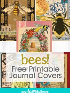 Free Printable Bees Journal Cover Pages (Commercial License for Printing)