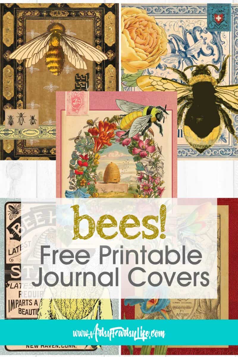 Free Printable Bees Journal Cover Pages (Commercial License for ...
