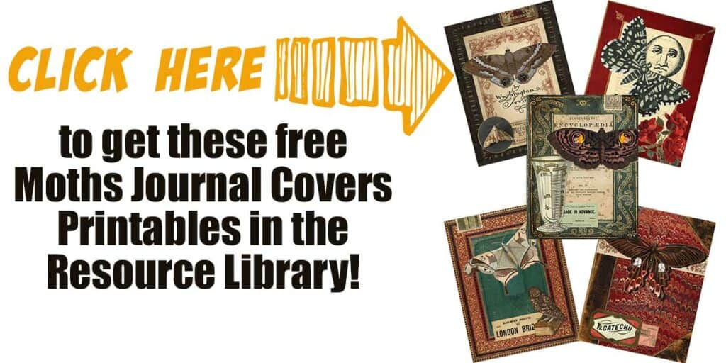 Click here to get the free printable moth journal covers