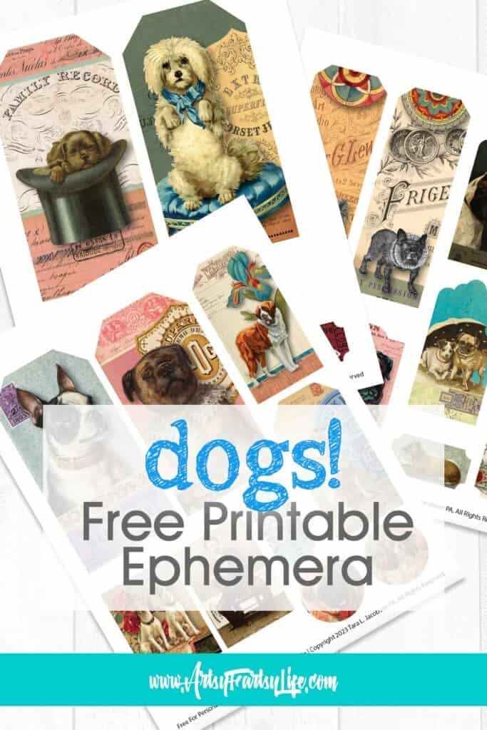 Dogs Tags and Tickets - Free Printable Ephemera
