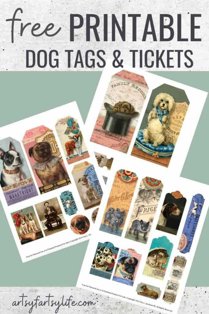 Dogs Tags and Tickets - Free Printable Ephemera
