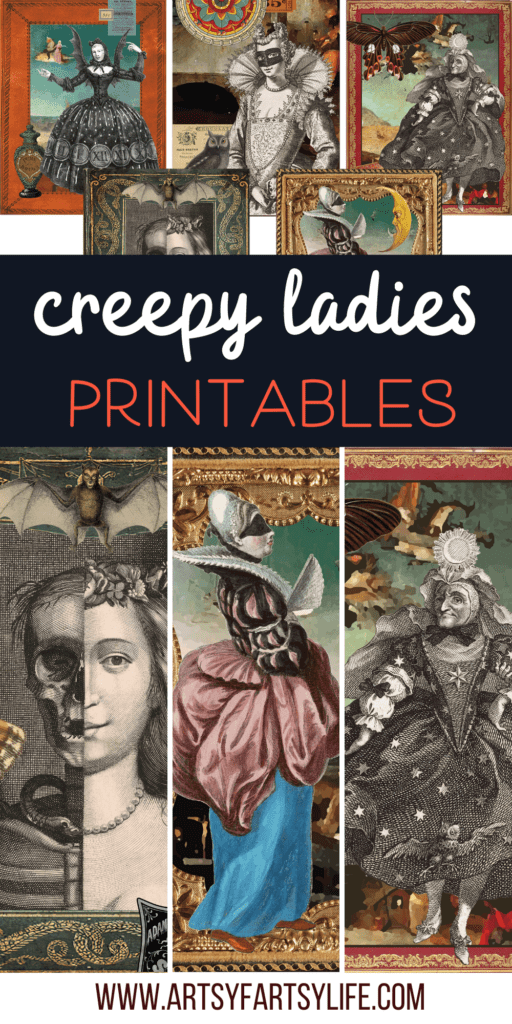 Creepy Ladies - Free Dark Academia Journal Covers or Wall Art