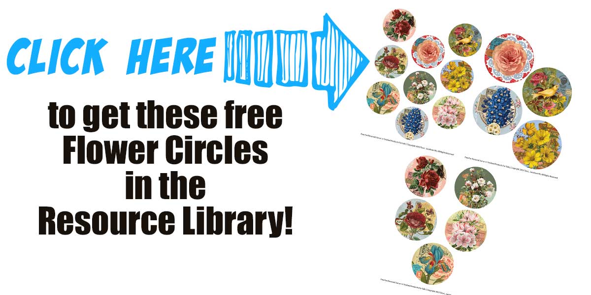 Click here to get the free flower circle printables