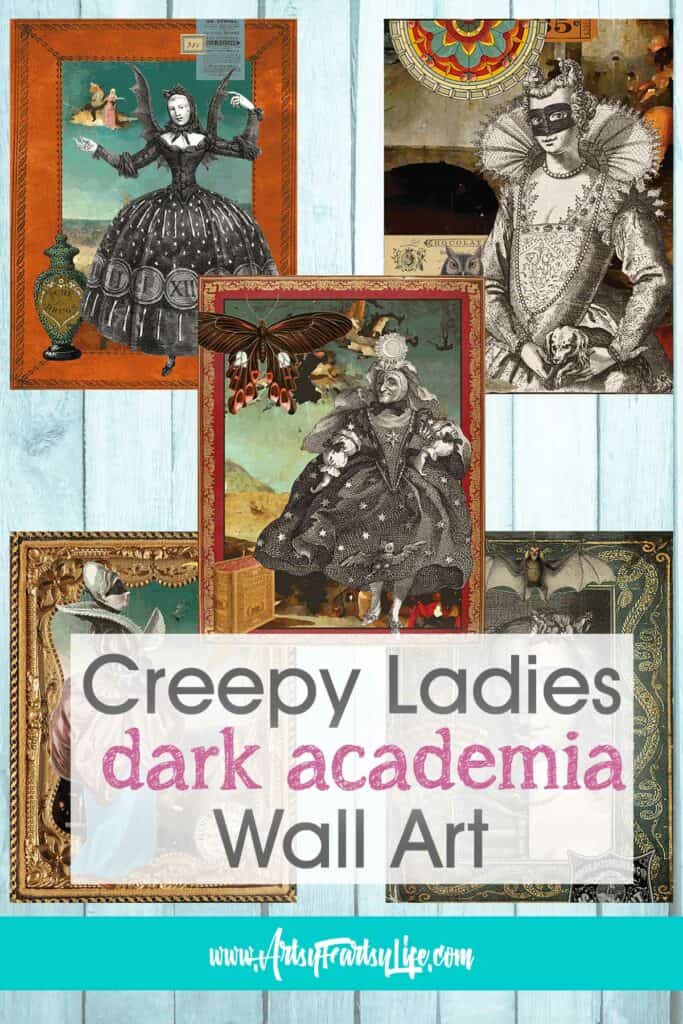 Creepy Ladies - Free Dark Academia Journal Covers or Wall Art