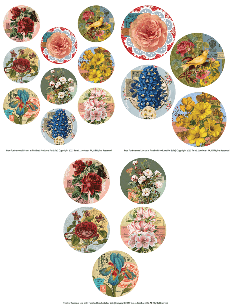 Free Printable Flower Stickers