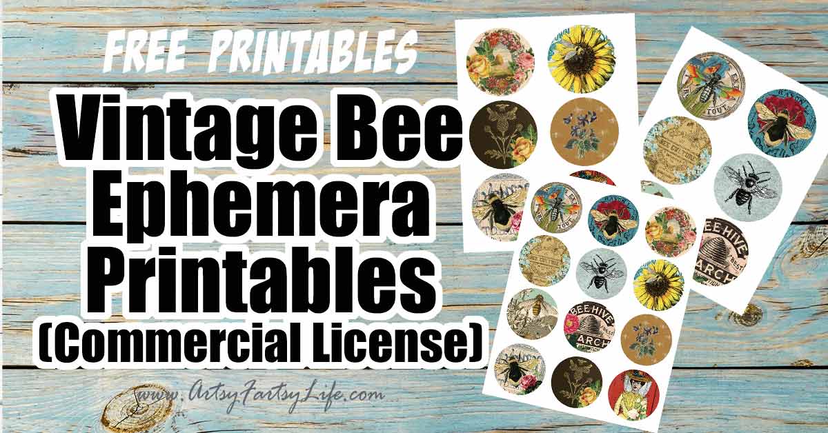 Bumble Bee Circles Ephemera - Free Printables · Artsy Fartsy Life