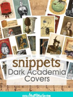 Free Printable Dark Academia Snippets Collage Sheets