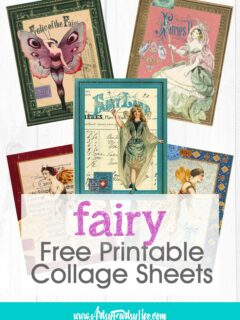 Free Printable Fairy Journal Pages For Junk Journals or Mixed Media