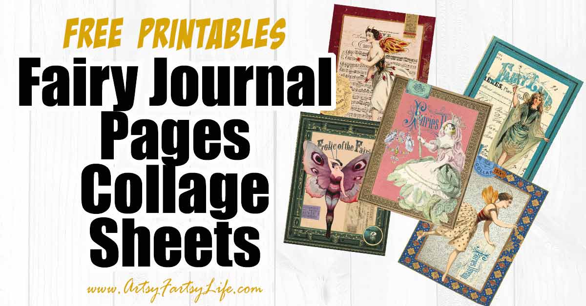 Free Printable Fairy Journal Pages For Junk Journals or Mixed Media ...