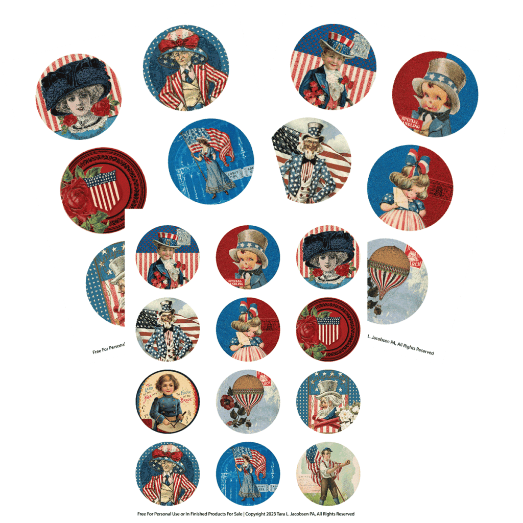 Patriotic Favor or Gift Tags for Election Night Party