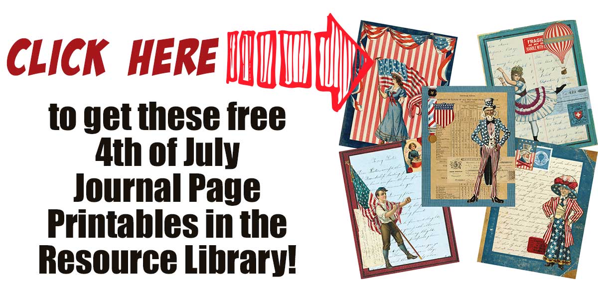 4th of July Journal Pages or Covers Free Printable
