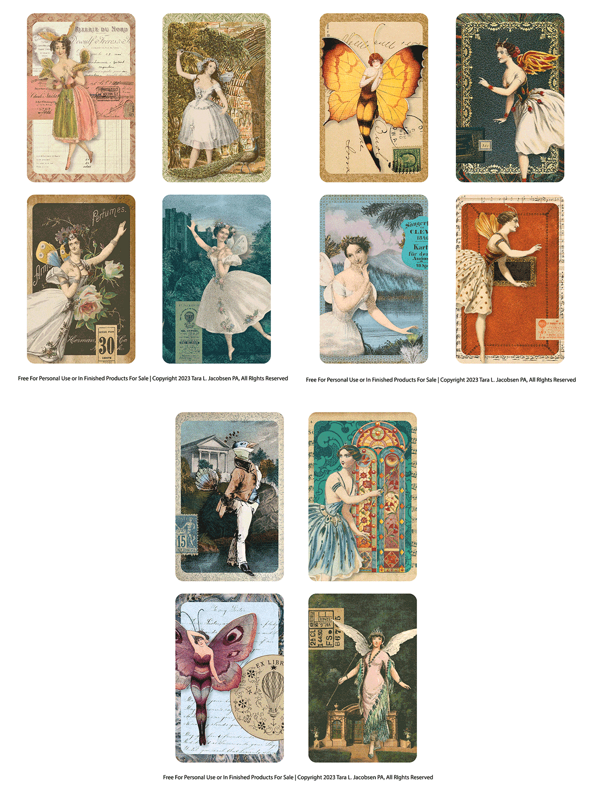 Free Vintage Journal Cards Printables