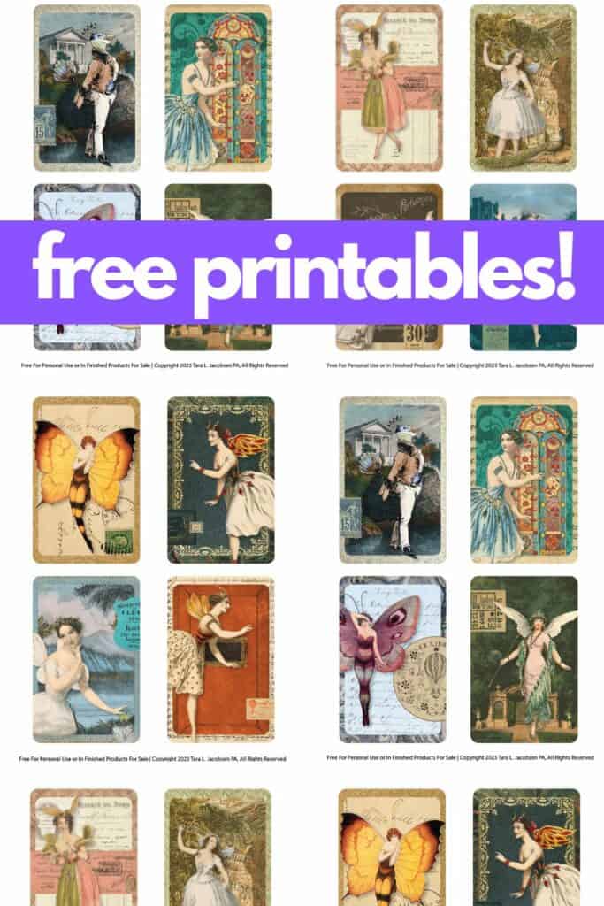 Free Card Making Printables - Vintage Fairies
