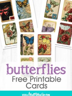 Free Printable Butterfly Junk Journal Cards