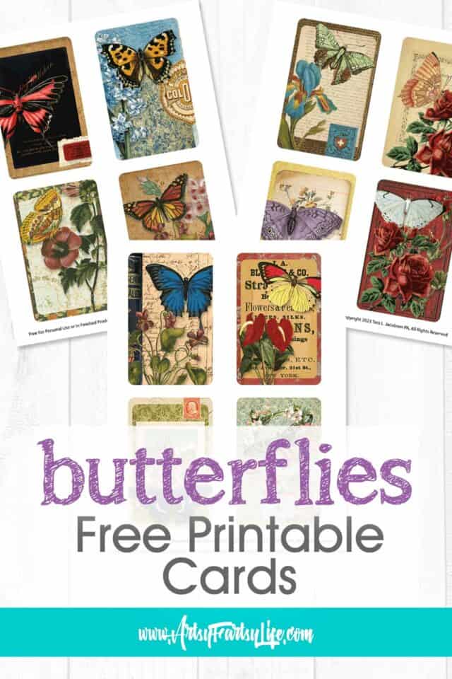 Free Printable Butterfly Cards Collage Sheets – Artsy Fartsy Life