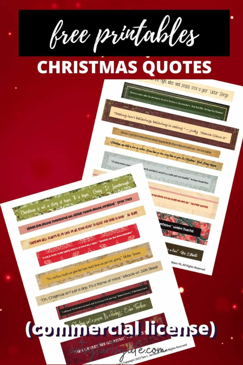 Christmas Quotes For Art Journaling (Includes Free Printable) · Artsy ...