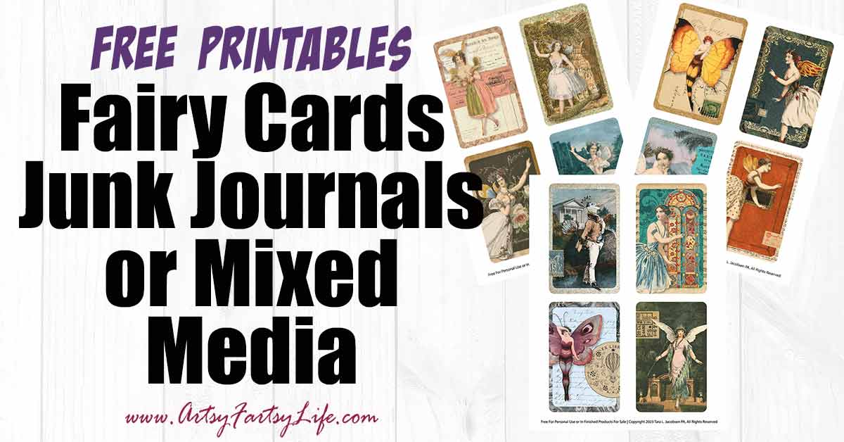 Fairy Cards Collage Sheets - Free Printables · Artsy Fartsy Life