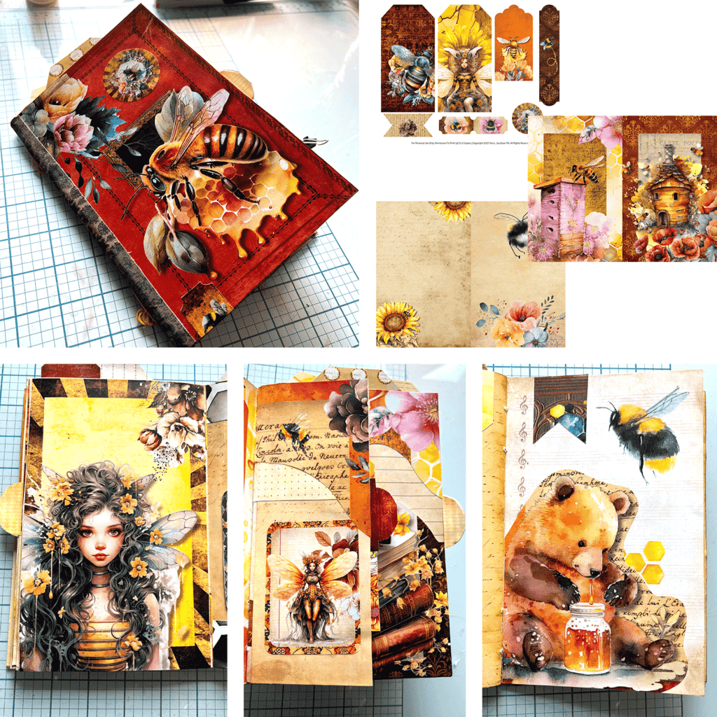 Bee Junk Journal Collage