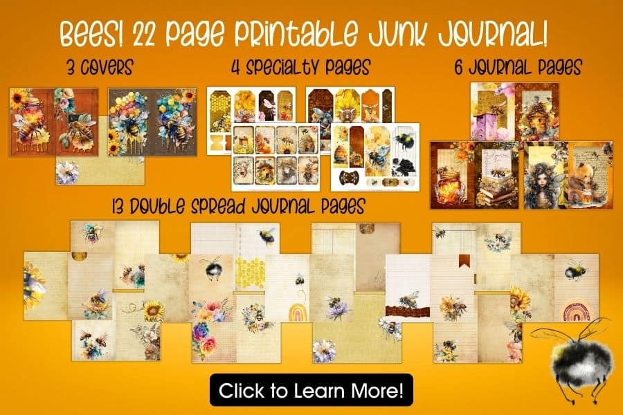 Bee Junk Journal Printable