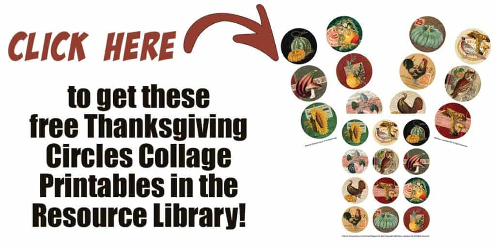 Click here to get the free thanksgiving collage circles printables