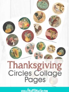 Thanksgiving Circles - Free Printable Collage Sheet