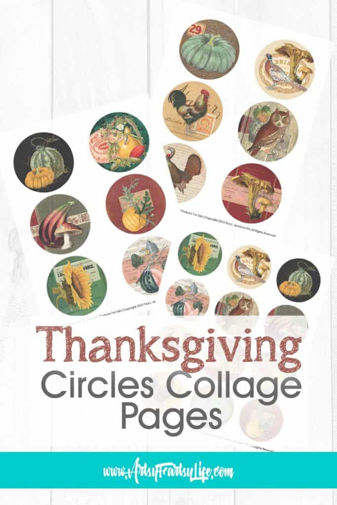 Thanksgiving Circles - Free Printable Collage Sheet
