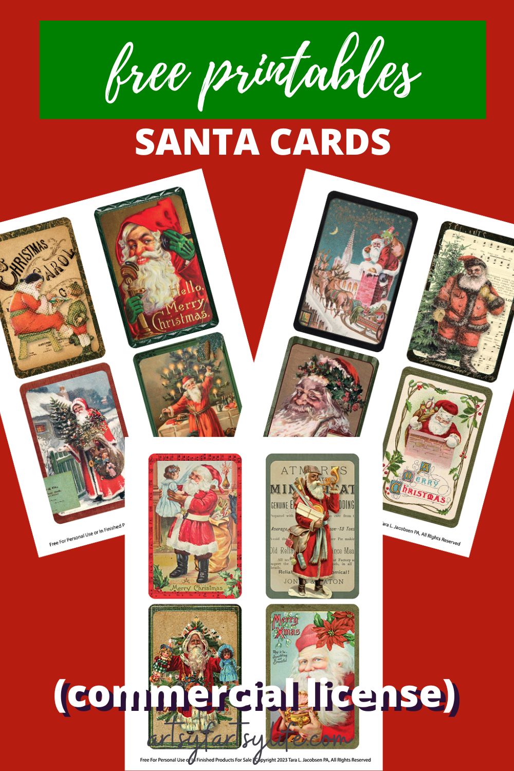 Free Santa Christmas Card Printables