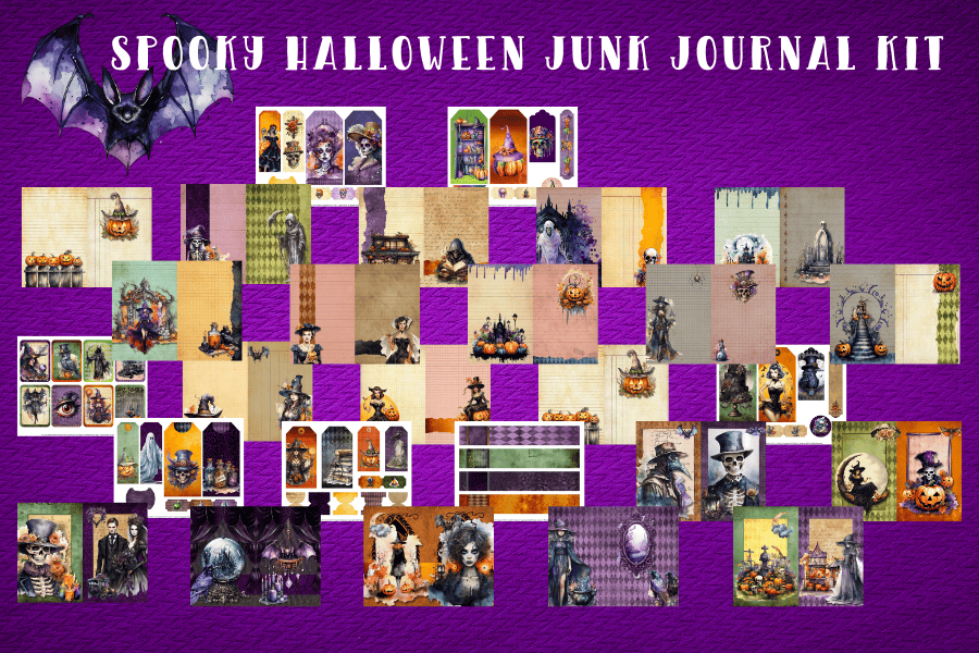 Spooky Halloween Junk Journal Kit
