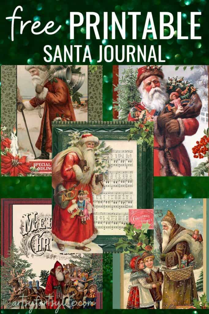 Santa Journal Covers or Wall Art - Free Printable
