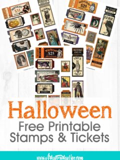 Free Printable Halloween Tickets and Stamps